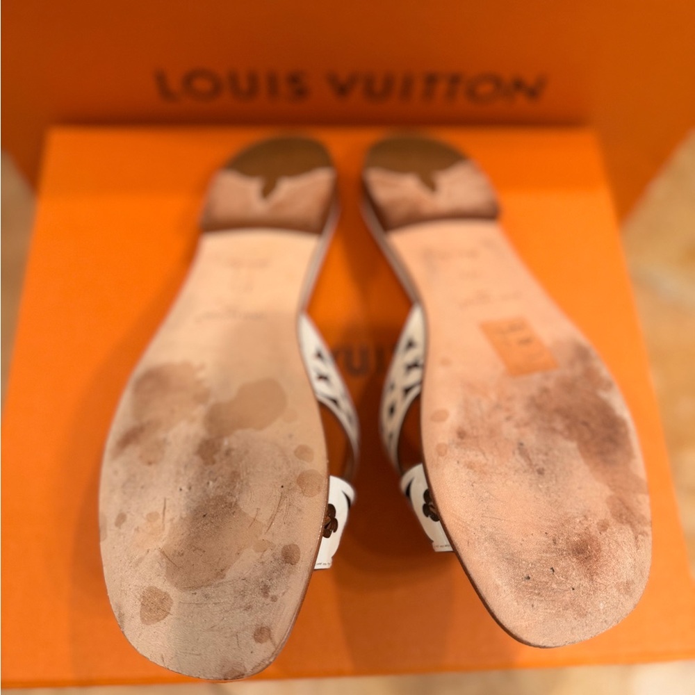 Louis Vuitton Women's White Sandals - Picture 4 of 12